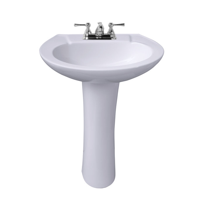 Barclay Chelsea 450 Vitreous China Oval Pedestal Bathroom Sink with